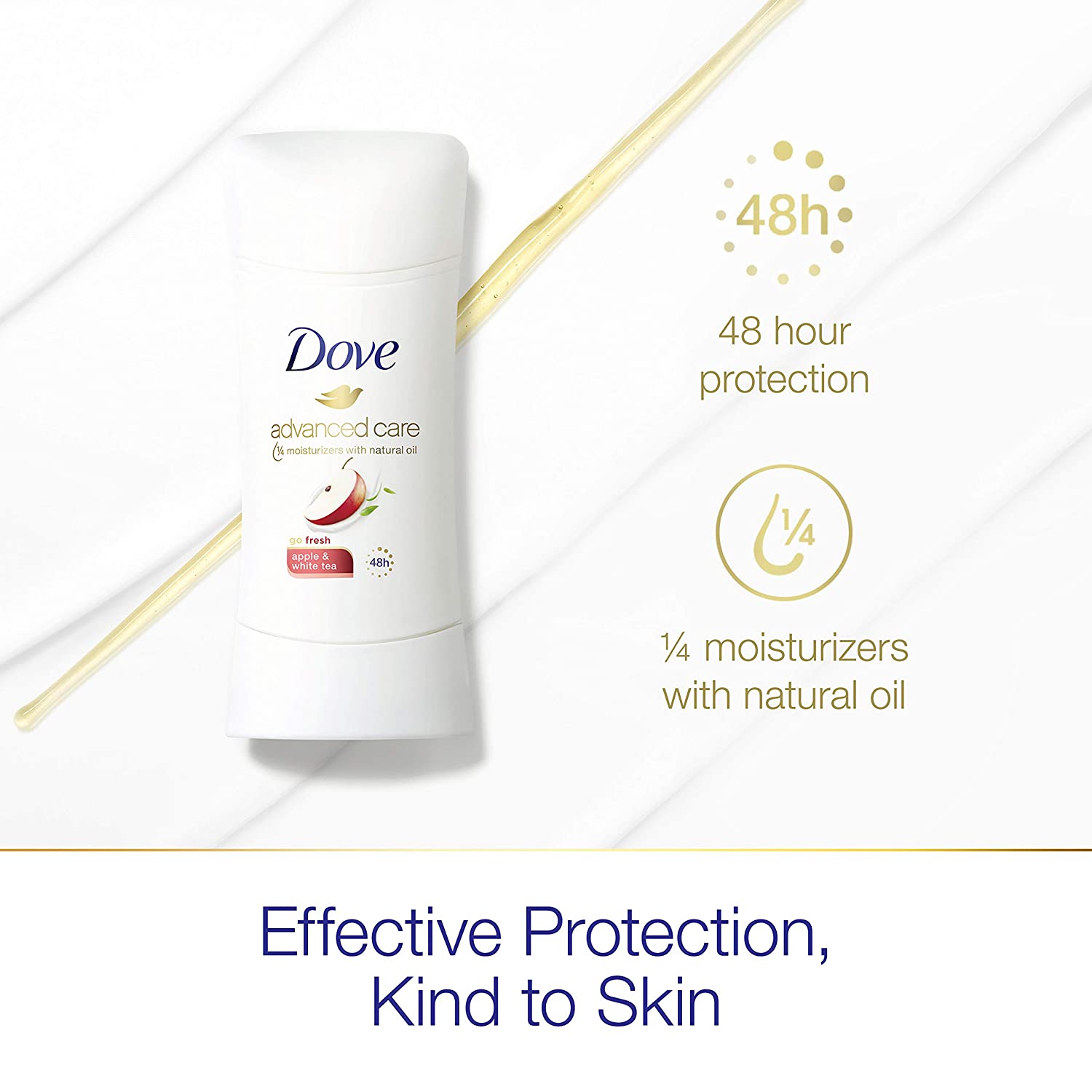 Dove Advanced Care Antiperspirant Deodorant Stick for Women, Caring Coconut, for 48 Hour Protection And Soft And Comfortable Underarms,2.6 Ounce (Pack of 2) - Image 4
